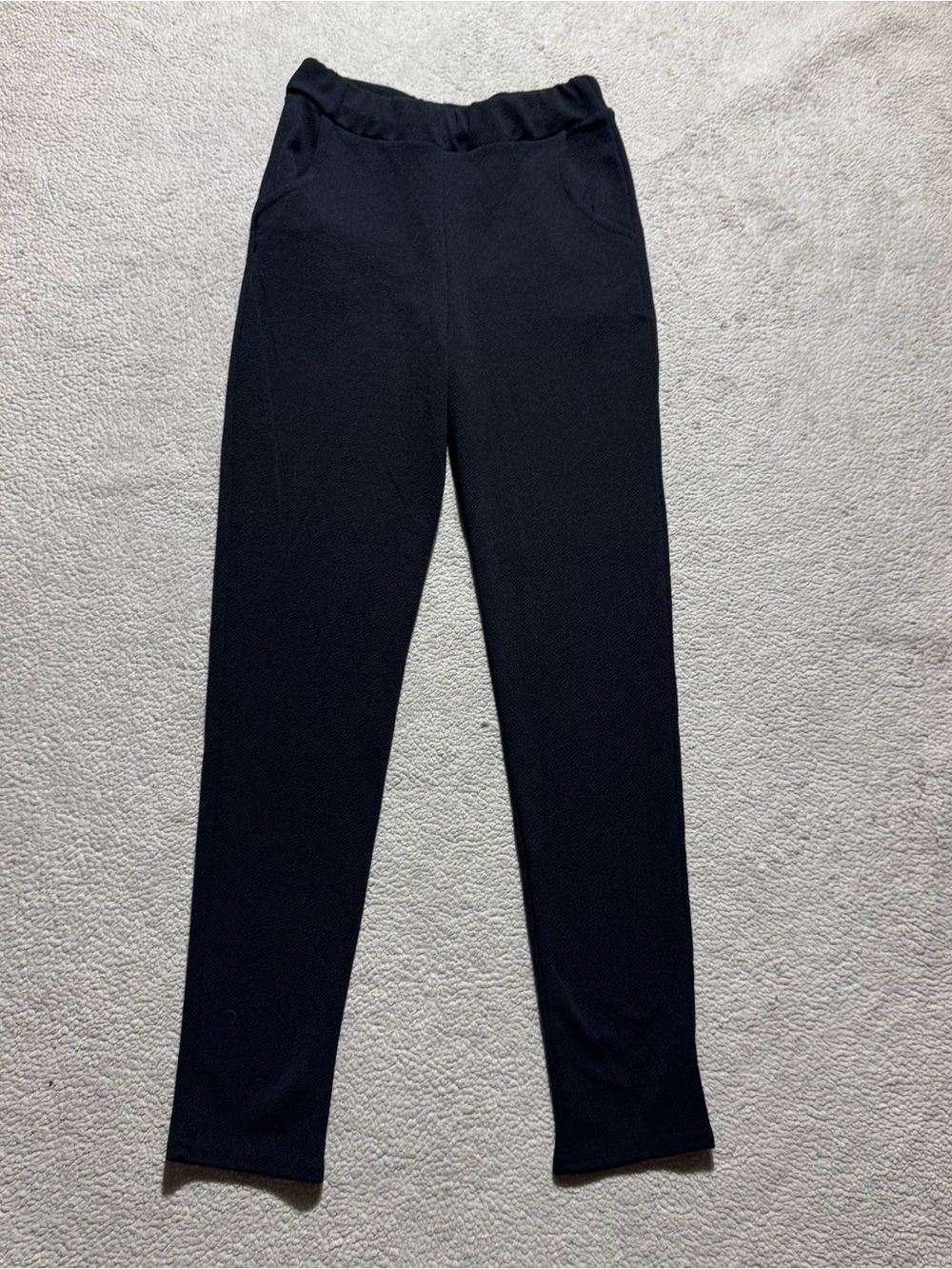 Pretty Little Thing Pants Womens 4 (8 UK) Sage Black Crepe Skinny‎ Trousers NEW